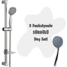 Epilons 3 Fonksiyonlu Sürgülü Duş Seti 5 Parça Özel Set
