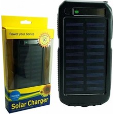Epilons Güneş Enerjili Işıklı Solar Taşınabilir USB Girişli Şarj Cihazı Powerbank 15000 Mah