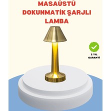 Epilons Şarjlı Masa Lambası 3 Işık Modu Kademesiz Karartma Metal Gövde