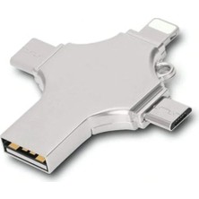 Epilons Otg 4ın1 Cep Telefonu Çok Fonksiyonlu USB Flash Bellek 64 GB Type-C, Micro Sd ve Kart Okuyucu