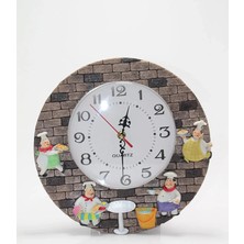 Epilons Aşçı Tasarımlı Polyester Duvar Saati Model 2