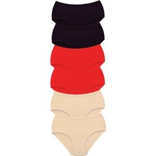 MiraLive 6 Adet Tutku Kadın Yüksek Bel Bato Kalın Lastik Külot S11