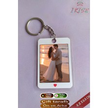 UltraMint Kişiye Özel Fotoğraflı Anahtarlık Sevgililer Günü, Doğum Günü, Yılbaşı Hediyesi