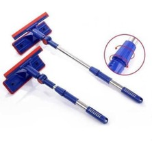 Çekçekli Teleskopik Cam Temizleme Aparatı, Ayarlanabilir Fırça Ucu