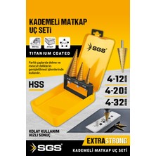 Normadia Kademeli Hss Matkap Ucu Seti 3 Parça, Çok Çeşitli Ölçü Seçenekleri
