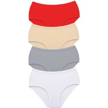 MiraLive 4 Adet Tutku Kadın Yüksek Bel Bato Kalın Lastik Külot S13