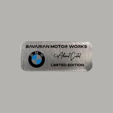 CRF Reklam Promosyon Matbaa Kişiye Özel Bmw Bavarian Motor Works Limited Edition Metal Etiket 3x7 cm Arkası Yapışkanlı 1 Adet