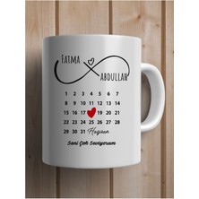 UltraMint Kişiye Özel Sevgililer Günü Temalı Isimli Hediye Kupa Bardak