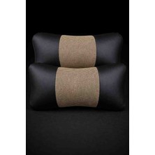 Autosar Oto Boyun Yastığı Ortası Kumaş Yanları Suni Deri Kaliteli Lux