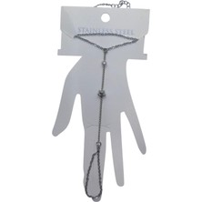 TRY Gümüş Renk Yıldız Inci Çelik Şahmeran - 3541