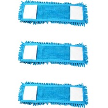 Mikrofiber 50 cm 3'lü Islak Kuru Nemli Makarna Şönil Palet Tablet Mop Yedeği