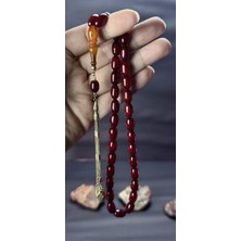 Kehribarkolik Osmanlı Sıkma Kolyeden Dizayn Adnan Mirzaoğlu 13*8mm. 20.5gr. + 4,3 Gr. Altın.