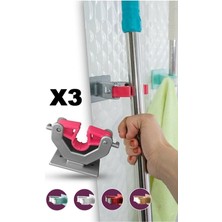 Pratik Paspas, Süpürge ve Mop Tutucu, Çok Amaçlı Askı, Mutfak ve Banyo Için