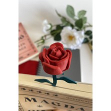 UltraMint 3D Gül Kitap Ayracı, Sevgililer Günü Hediye, Tutku Temalı, Şık Tasarım