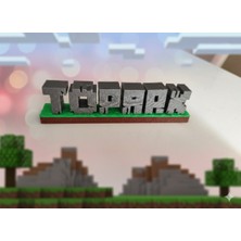 Bee3D Pixel Blok Tarzı 3D Isimlik – Gamer Masa Dekoru