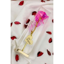 UltraMint Sevgililer Günü Için Pembe Sonsuzluk Gülü ve Yazılı Kutulu Hediye