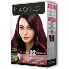 Sea Color Kit Saç Boyası Şarap Kızılı 4.65 2 Adet