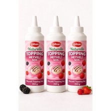 Gülsan Naturello Meyve Aromalı Sos 350 G x 3 Adet (Tatlı, Waffle, Dondurma)