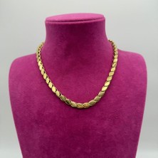 Mare Accessories Altın Tonlu Arpa Zincir Çelik Kolye