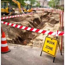 A Plast Ikaz Şeridi  ( kırmızı beyaz)110mt