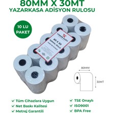 RULORULO 80X30 Termal Rulo Yazar Kasa Adisyon Rulosu 1 Koli 25 Paket 250 Adet Tam Metraj Garantili