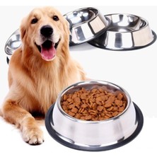 Eco Lounge Paslanmaz Çelik Metal Mama Kabı 15 Cm. | Kedi Köpek Mama ve Su Kabı, Paslanmaz Çelik Pet Besleme Kabı