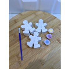 El Yapımı 🍪 Kurabiye Adam Taş Boyama Seti 5’li – Çocuklar Için Eğlenceli & Yaratıcı Aktivite