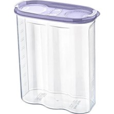 Eco Lounge 2 Kapaklı Ölçekli Erzak Kuru Gıda Saklama Kutusu Kabı 2,4 LITRE-SA940