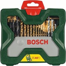 Bosch 40 Parça Matkap ve Vidalama Ucu Seti, Titanyum Yassı Freze Aksesuarları