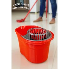 Pratik Yaylı ve Sıkma Hazneli Temizlik Kovası, Kol Gücü Gerektirmez