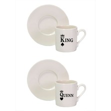 UltraMint Sevgililer Günü Çift Tasarım Türk Kahve Fincanı Seti 2'li