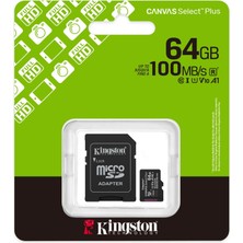 Kingston 64GB Mıcrosd Canvas Select Plus A1 SDCS3/64GB