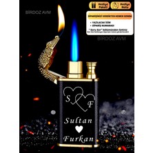 UltraMint Kişiye Özel Isme Özel Sevgililer Günü Tasarım Çift Timsah Başlıklı Çakmak