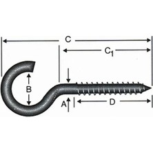 Kanonik Education Açık Piton, Kanca, Çengel 18x60 - 144 Adet