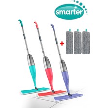 Renkli 3'lü Shiny Sprey Mop Temizlik Seti, Yedekli ve Kullanışlı