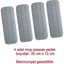360° Sprey Mop Paspas Yedek Yapışkanlı 35X12 Cm, 4'lü Paket