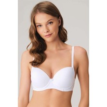 Narnuga Balenli Destekli Dolgulu Askıları Çıkabilen Günlük T-Shirt Sütyeni