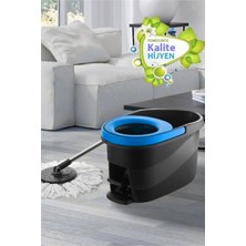 Pratik Döner Başlıklı Temizlik Mop Seti, Geniş Hazneli ve Kolay Kullanım