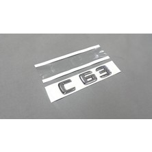 Fabrikasyon Mercedes C Serisi W203 S203 2000-2007 C63 Bagaj Yazısı Krom