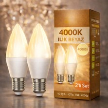 Kialed Mum Ampul Ilık Beyaz 2'li 8W E14 – 4000K