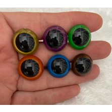 Normadia Renkli 18 mm Amigurumi Vidadan 6 Çift El Yapımı Set