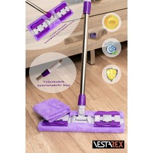 Yedek Bez Hediyeli Mikrofiber Yer ve Duvar Temizleme Mopu