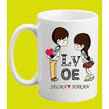 UltraMint Isme Özel Sevgililer Günü Sıcak Çay ve Kahve Kupası