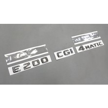 Fabrikasyon Mercedes E Serisi W212 S212 09-13 E200 + Cgi + 4matic Bagaj Yazısı Krom