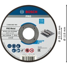 Bosch Saç Kesme Taşı 115X2,5 mm Düz Inox 25 Adet, Profesyonel Kalite