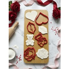 UltraMint Sevgililer Günü Temalı 4'lü Kurabiye Kalıbı ve Damga Seti