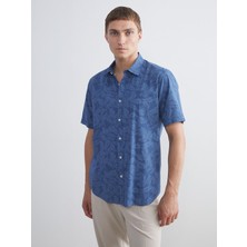 Lc Waikiki Yeni Sezon Slim Fit Kısa Kollu Desenli Poplin Erkek Gömlek