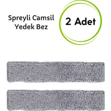 Spreyli Cam Temizleyici Yedek Bezleri - 2 Adet, Mikro Fiber, Su Hazneli