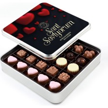 UltraMint Sevgililer Günü Çikolata Seti Metal Kutu Siyah, Tatlı Hediye