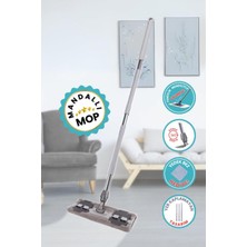 Çok Amaçlı Mandallı Cam ve Fayans Silme Mop, Mikrofiber Hediye